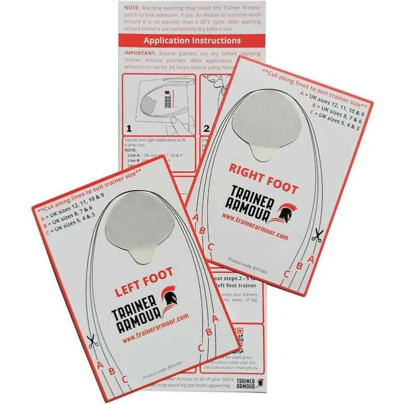 Trainer Armour Big Toe Hole Preventer Patches